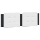 vidaXL Headboard Cushion "Zadar" Black and White 60.2" Faux Leather