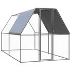 vidaXL Outdoor Chicken Cage 6.6'x13.1'x6.6' Galvanized Steel