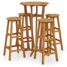 vidaXL 5 Piece Garden Bar Set Solid Wood  Acacia
