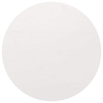 vidaXL Table Top White Ø90x2.5 cm Solid Wood Pine