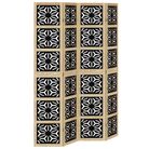 vidaXL Room Divider 4 Panels Brown and Black Solid Wood Paulownia