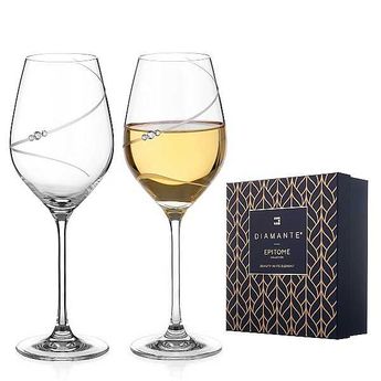 Diamante Sklenice na víno Silhouette 360 ml 2 ks