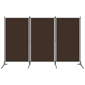 vidaXL 3-Panel Room Divider Brown 260x180 cm