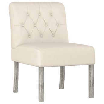 vidaXL Slipper Chair LinenButton Design