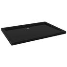vidaXL Rectangular ABS Shower Base Tray Black 31.5"x43.3"
