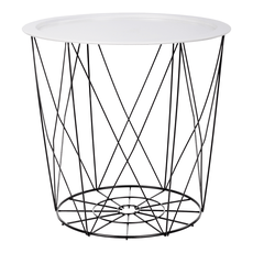 Side table, white/black, SALERO NEW