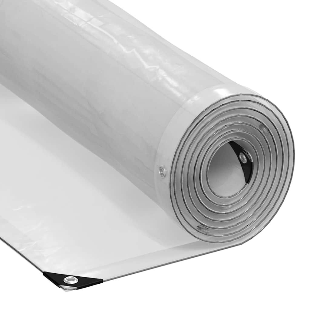 vidaXL Clear Tarpaulin with Eyelets 2x5 m Polyethylene