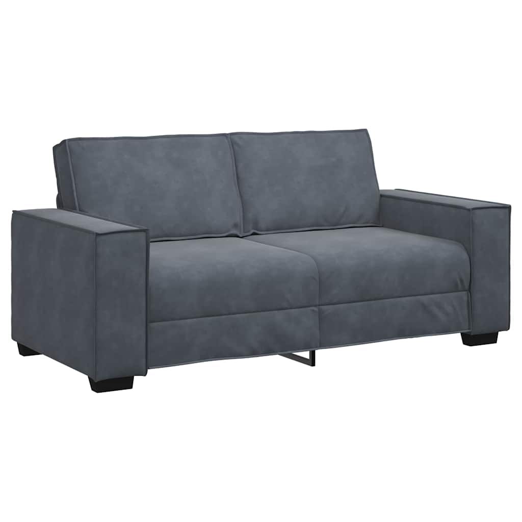 vidaXL 2-Seater Sofa Dark Gray 70.9"x30.7"x33.1" Velvet