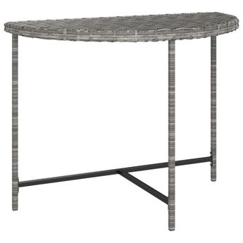 vidaXL Patio Table Gray 39.4"x19.7"x29.5" Poly Rattan