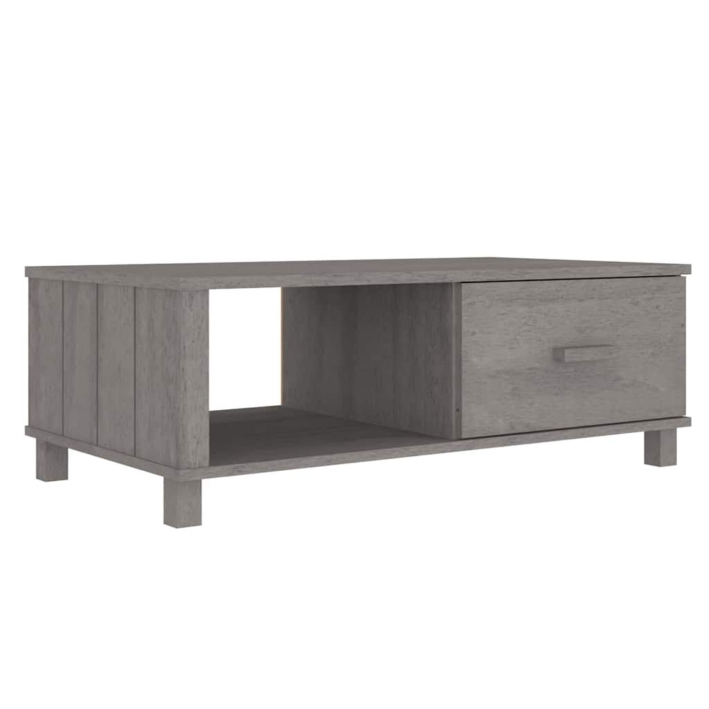 vidaXL Coffee Table HAMAR Light Gray 39.4"x21.7"x13.8" Solid Wood Pine