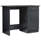 vidaXL Desk High Gloss Gray 39.4" x 19.7" x 29.9" Engineered Wood