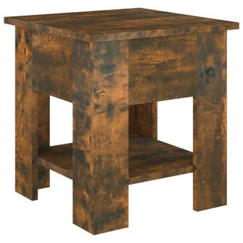 vidaXL Coffee Table Smoked Oak 40x40x42 cm Engineered wood