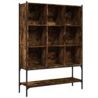 vidaXL Bookcase Smoked Oak 102x30x141.5 cm Engineered Wood