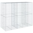 vidaXL Gabion Basket with Cover 250x100x200 cm Galvanised Iron