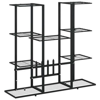 vidaXL Flower Stand 37.2"x9.8"x35" Black Iron