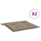 vidaXL Garden Chair Cushions 2 pcs Taupe 50x50x4 cm Oxford Fabric