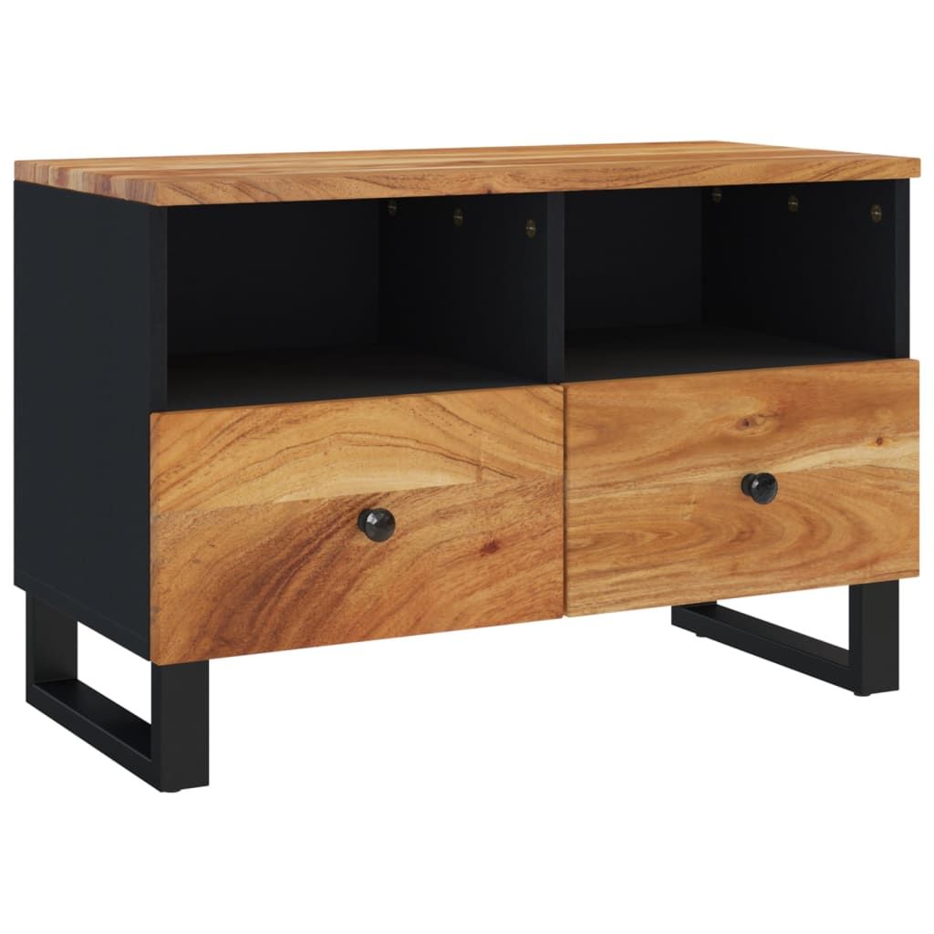 vidaXL TV Stand 27.6"x13"x18.1" Solid Wood Acacia