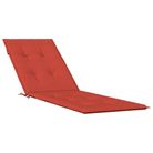 vidaXL Deck Chair Cushion Melange Red (29.5"+41.3")x19.7"x1.6" Fabric