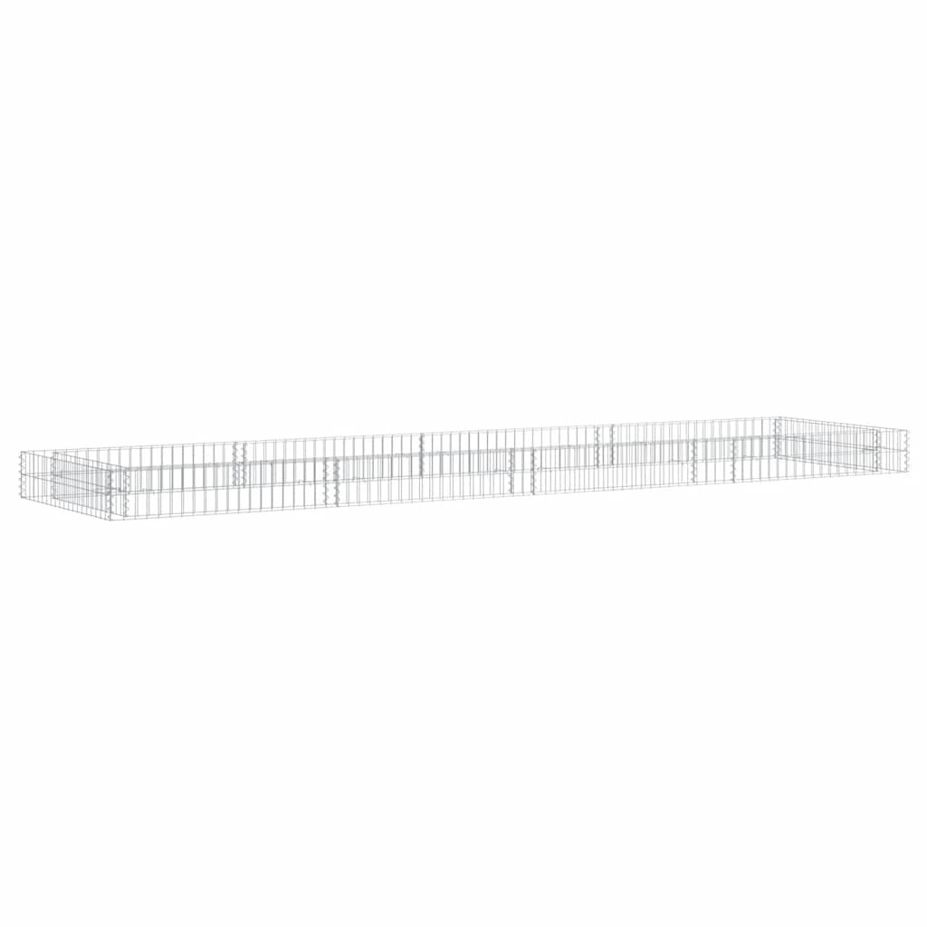vidaXL Gabion Raised Bed Galvanized Steel 157.5"x39.4"x7.9"