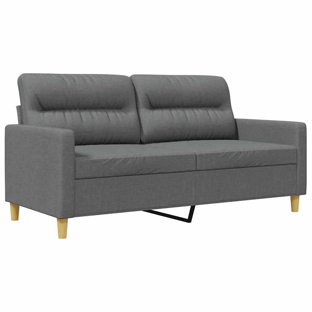 vidaXL 2-Seater Sofa Dark Grey 140 cm Fabric