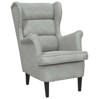 vidaXL Armchair Light Gray Velvet