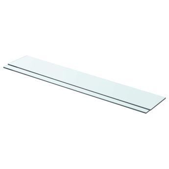 vidaXL Shelves 2 pcs Panel Glass Clear 31.5"x4.7"