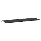 vidaXL Garden Bench Cushion Black 78.7"x19.7"x2.8" Oxford Fabric