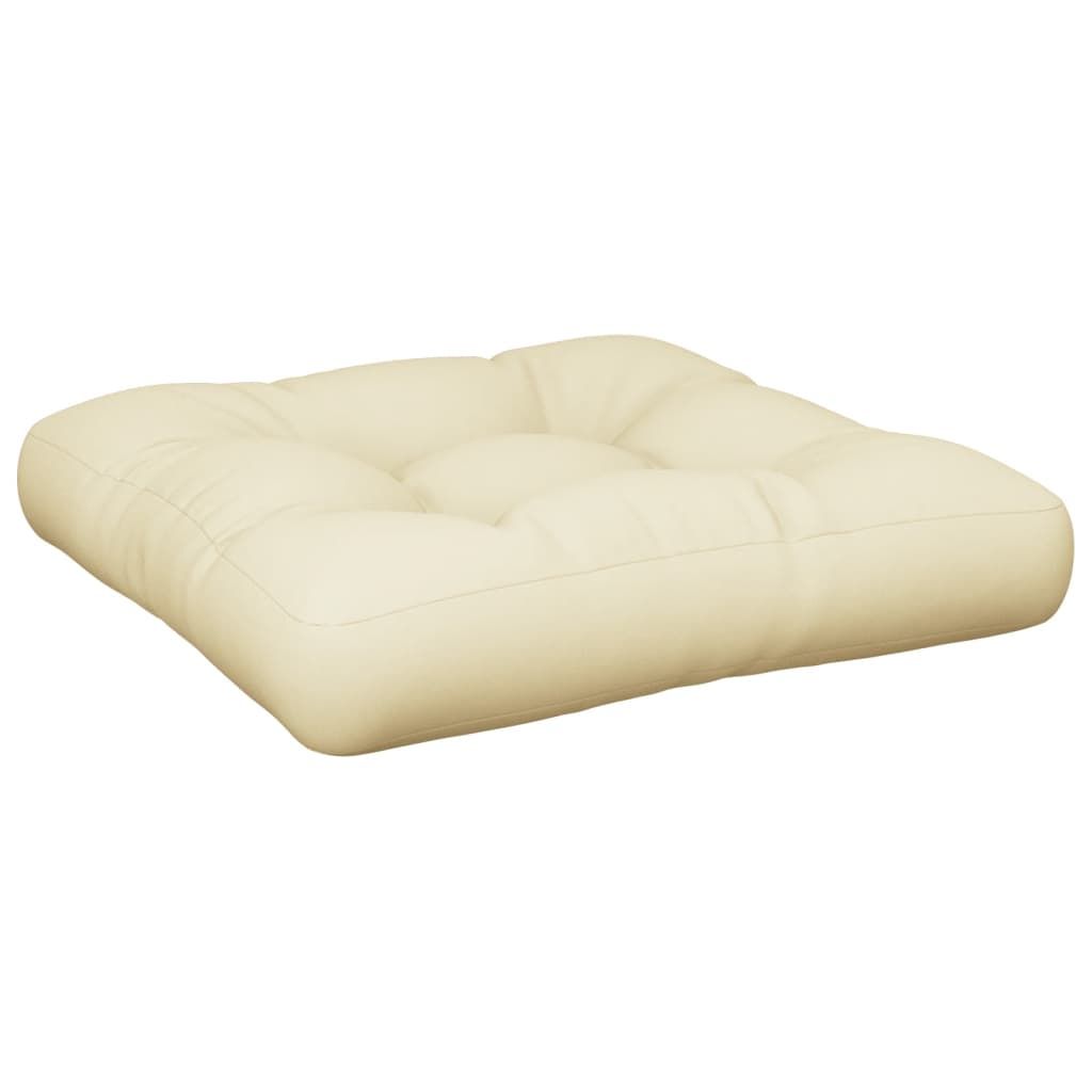vidaXL Pallet Cushion Cream 60x60x12 cm Fabric