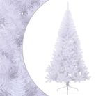 vidaXL Artificial Half Christmas Tree with Stand White 6 ft PVC