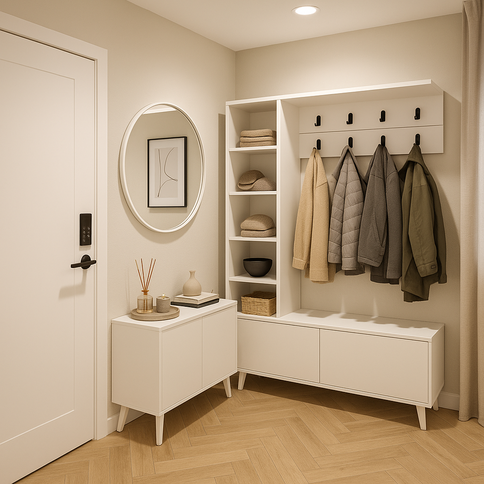 Modern white hall