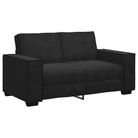 vidaXL 2-Seater Sofa Black 63.0"x30.7"x33.1" Velvet