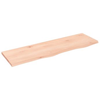 vidaXL Wall Shelf 39.4x11.8x0.8" Untreated Solid Wood Oak