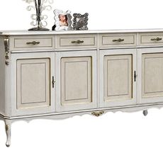 Estila Luxury classic four-door sideboard Clasica made of solid wood with carved decoration on chippendale legs 192cm