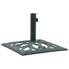 vidaXL Umbrella Base Green 26.5 lbs 19.3" Cast Iron