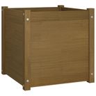 vidaXL Garden Planter Honey Brown 19.7"x19.7"x19.7" Solid Wood Pine