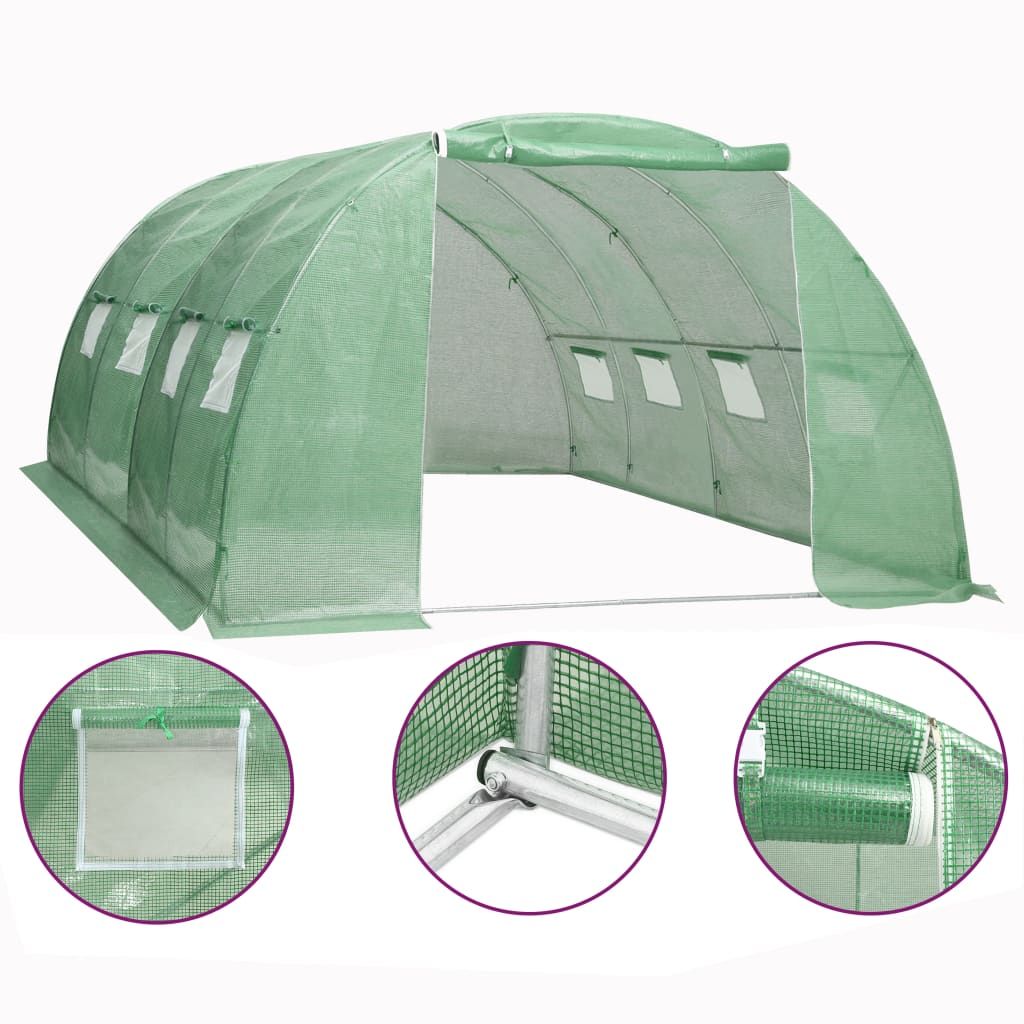vidaXL Greenhouse 172.2 ftÂ² 13.1'x13.1'x6.6'
