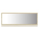 vidaXL Bathroom Mirror White and Sonoma Oak 39.4"x4.1"x14.6" Engineered Wood