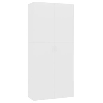 vidaXL Shoe Cabinet White 80x35.5x180 cm Engineered Wood
