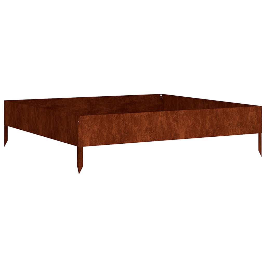 vidaXL Garden Raised Bed 39.4"x39.4"x10.2" Corten Steel