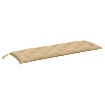 vidaXL Garden Bench Cushion Melange Beige 150x50x7 cm Fabric