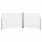 vidaXL Retractable Side Awning Cream 120x1000 cm