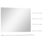 vidaXL Wall Mirror with 5 Shelves Silver 31.5"x23.6"