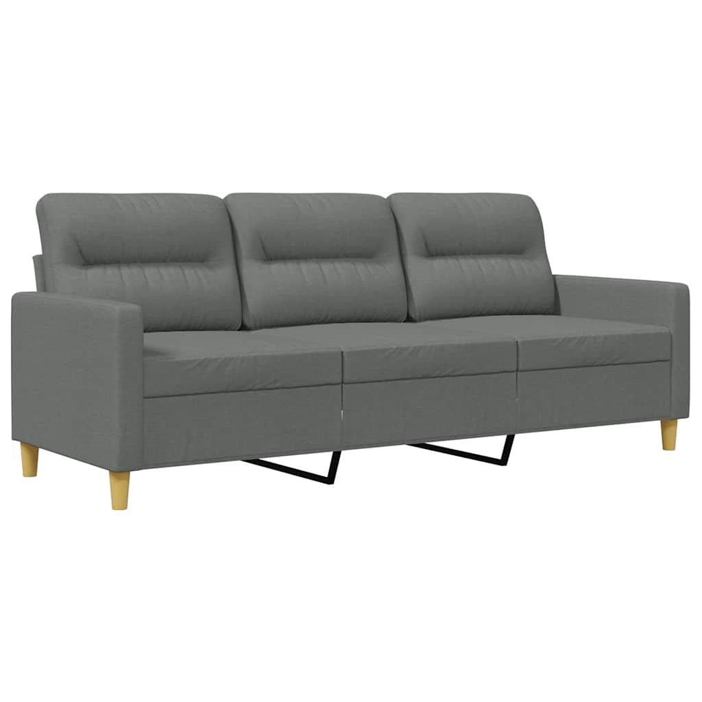 vidaXL 3-Seater Sofa Dark Grey 180 cm Fabric