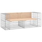vidaXL Garden Bench Gabion Design 184x71x65.5 cm Solid Wood Pine