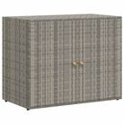 vidaXL Garden Storage Cabinet Gray 39.4"x21.9"x31.5" Poly Rattan