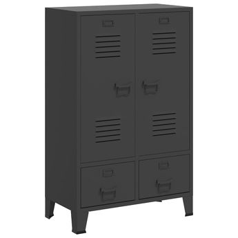 vidaXL Industrial Wardrobe Anthracite 26.4"x13.8"x42.1" Steel