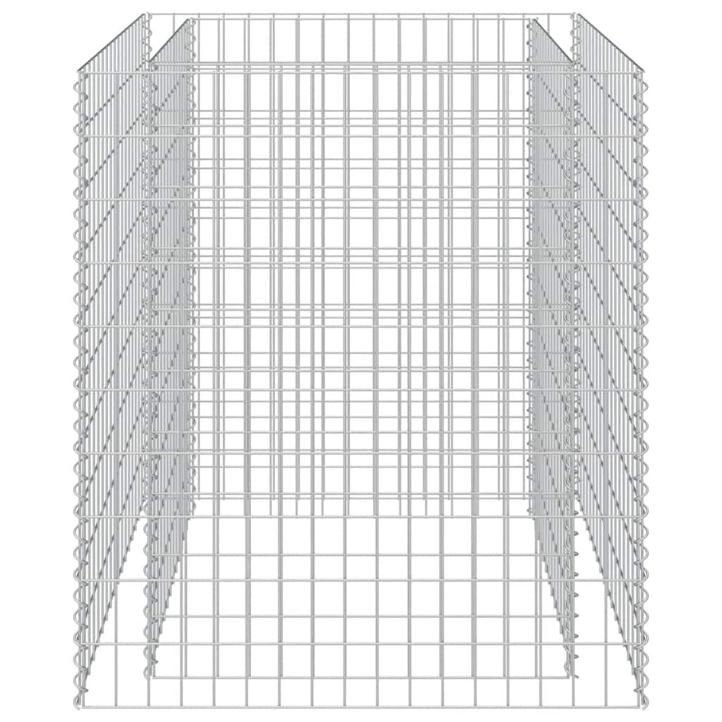 vidaXL Gabion Raised Bed Galvanised Steel 90x90x100 cm