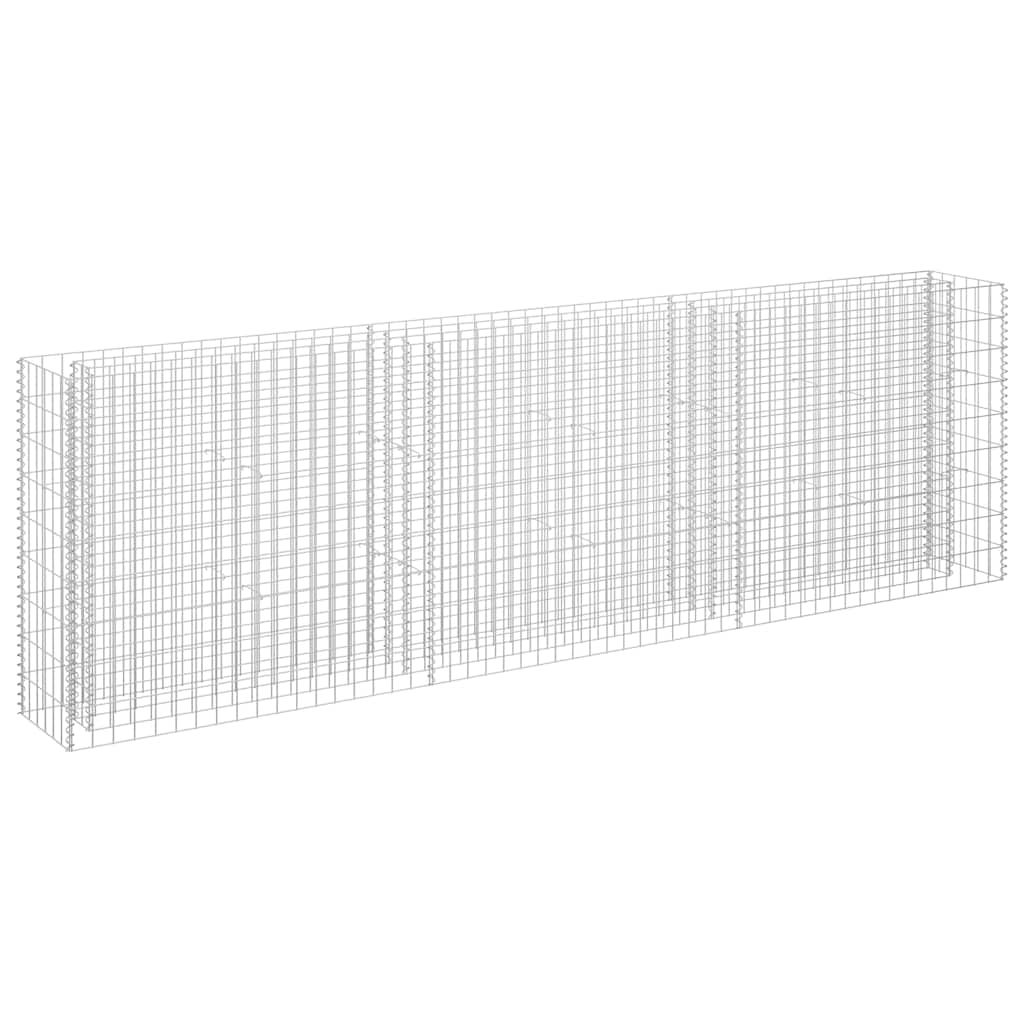 vidaXL Gabion Raised Bed Galvanized Steel 106.3"x11.8"x35.4"