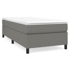 vidaXL Box Spring Bed Frame Dark Grey Twin XL Fabric (US Only)