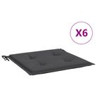 vidaXL Garden Chair Cushions 6 pcs Anthracite 50x50x4 cm Oxford Fabric